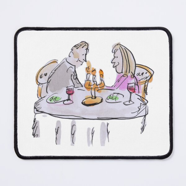 Item preview, Having a meal at a posh restaurant designed and sold by Inky Fingers Illustrations.