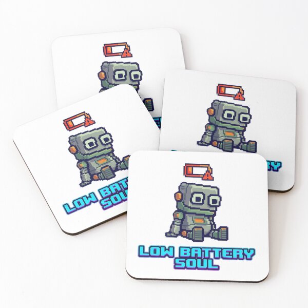 Item preview, “LOW BATTERY SOUL” – Drained Robot designed and sold by ChaosNest.