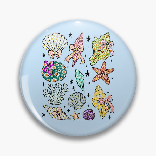 Item preview, Coastal Coquette Floral Seashell Beachcore Summer Aesthetic designed and sold by FreshVibe Prints.