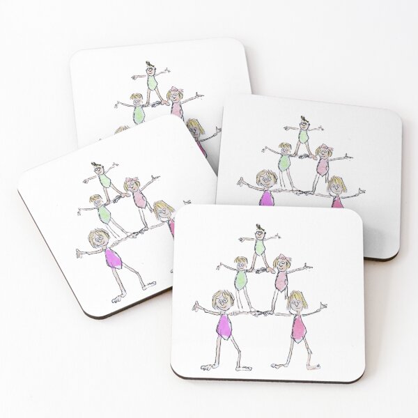 Item preview, A group of child gymnasts designed and sold by Inky Fingers Illustrations.