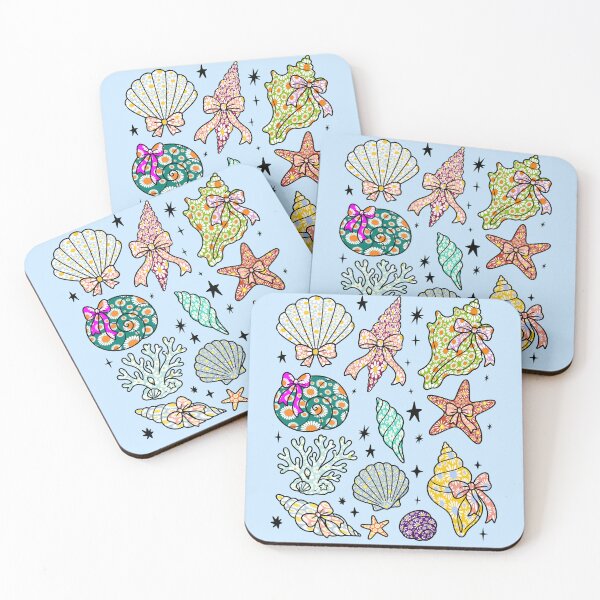 Item preview, Coastal Coquette Floral Seashell Beachcore Summer Aesthetic designed and sold by FreshVibe Prints.