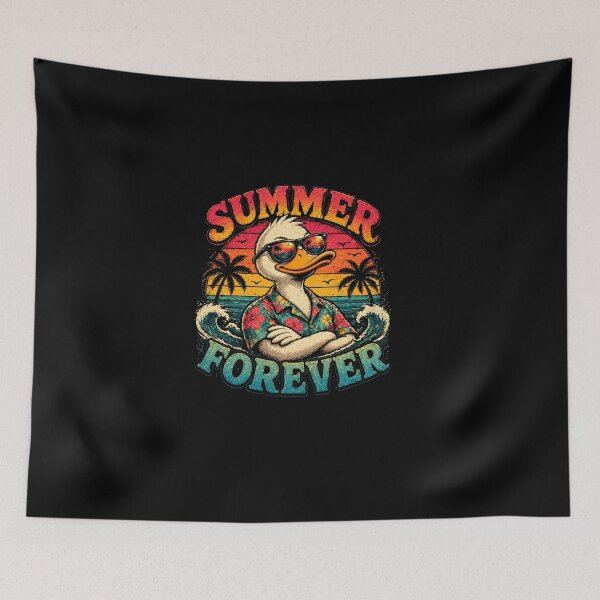 Item preview, Summer Forever Tropical Sunset Duck designed and sold by Chic_Clip_Craft.