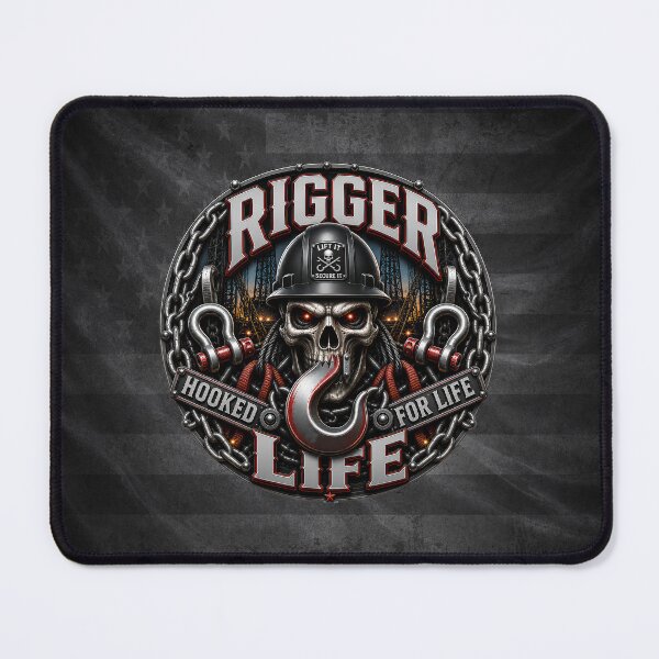 Item preview, Rigger Life Hooked For Life Skull Crane Operator Design designed and sold by artistwill.