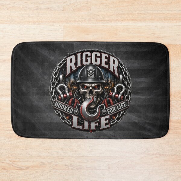 Item preview, Rigger Life Hooked For Life Skull Crane Operator Design designed and sold by artistwill.
