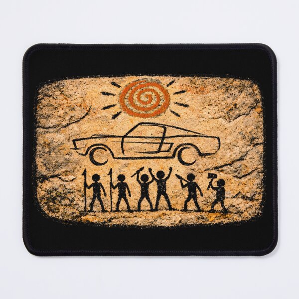 Item preview, Ancestral Muscle Car Devotion Cave Painting Naive Design designed and sold by EdGraphy.