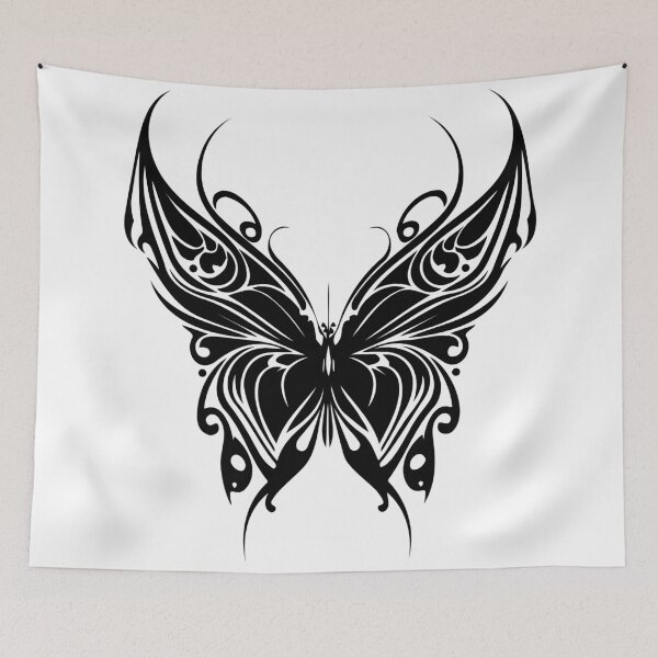 Item preview, Butterfly Midnight Raven Silhouette Design designed and sold by TerryCoreCraft.