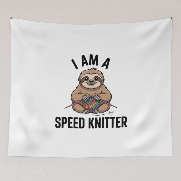 Item preview, Funny I Am A Speed Knitter Sloth Sticker designed and sold by Mr-wow.