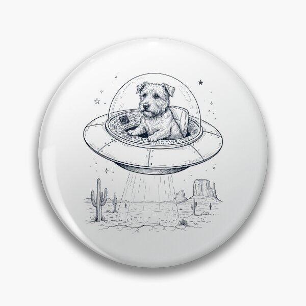 Item preview, Vintage Glen of Imaal Terrier Riding UFO Dog Mom Dad Lover designed and sold by DoodleTortle.