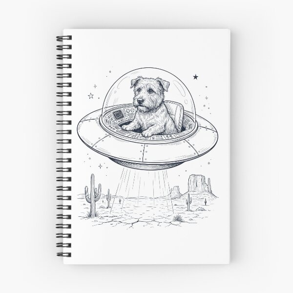 Item preview, Vintage Glen of Imaal Terrier Riding UFO Dog Mom Dad Lover designed and sold by DoodleTortle.