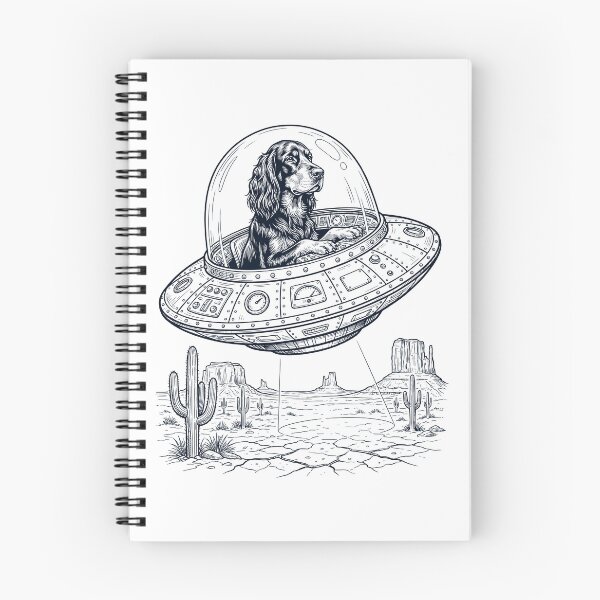 Item preview, Vintage Gordon Setter Riding UFO Dog Mom Dad Lover designed and sold by DoodleTortle.