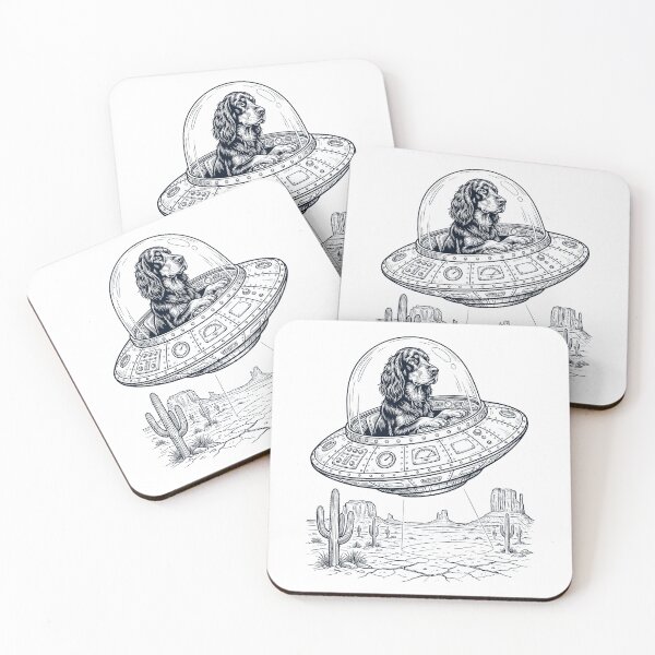 Item preview, Vintage Gordon Setter Riding UFO Dog Mom Dad Lover designed and sold by DoodleTortle.