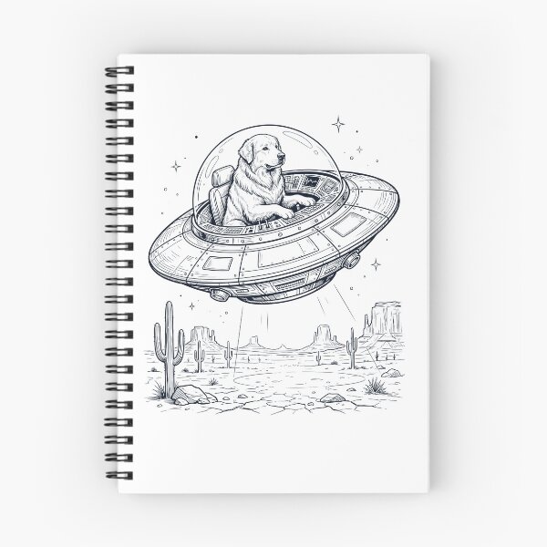 Item preview, Vintage Great Pyrenees Riding UFO Dog Mom Dad Lover designed and sold by DoodleTortle.