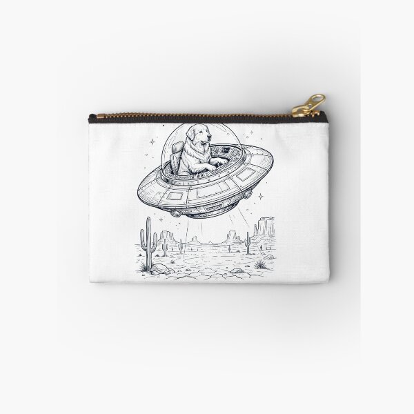 Item preview, Vintage Great Pyrenees Riding UFO Dog Mom Dad Lover designed and sold by DoodleTortle.