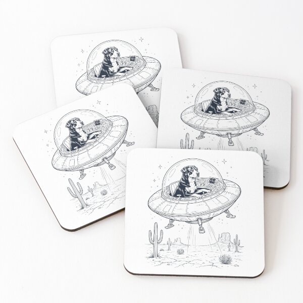 Item preview, Vintage Greater Swiss Mountain Dog Riding UFO Dog Mom Dad Lover designed and sold by DoodleTortle.