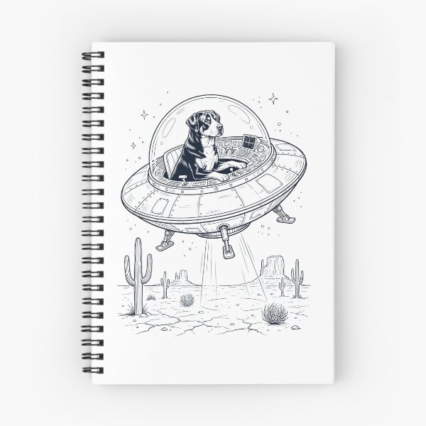 Item preview, Vintage Greater Swiss Mountain Dog Riding UFO Dog Mom Dad Lover designed and sold by DoodleTortle.