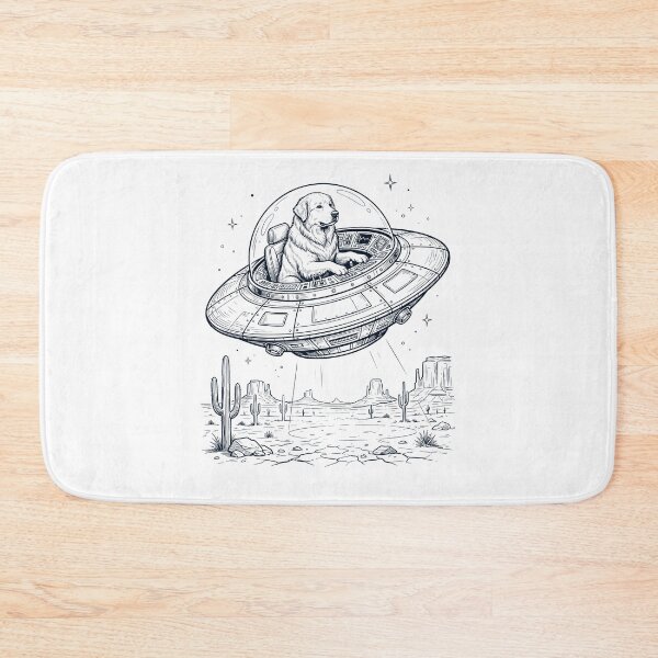 Item preview, Vintage Great Pyrenees Riding UFO Dog Mom Dad Lover designed and sold by DoodleTortle.