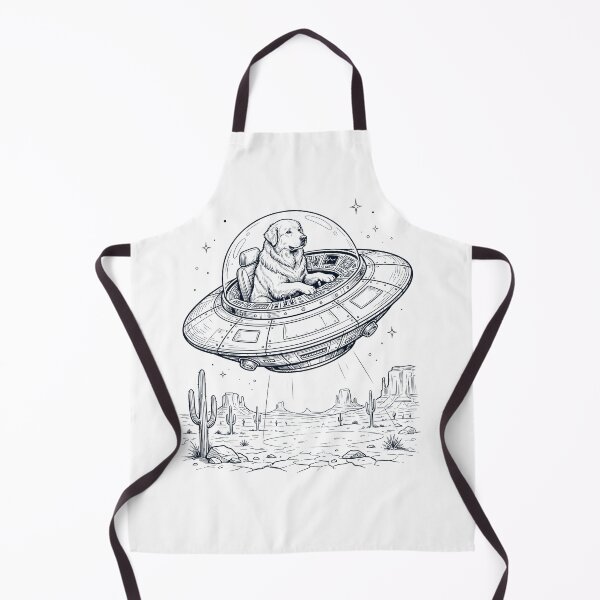 Item preview, Vintage Great Pyrenees Riding UFO Dog Mom Dad Lover designed and sold by DoodleTortle.
