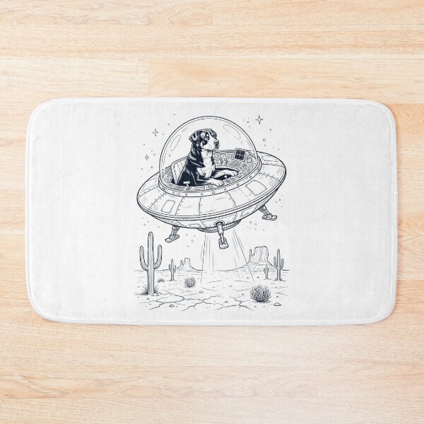 Item preview, Vintage Greater Swiss Mountain Dog Riding UFO Dog Mom Dad Lover designed and sold by DoodleTortle.