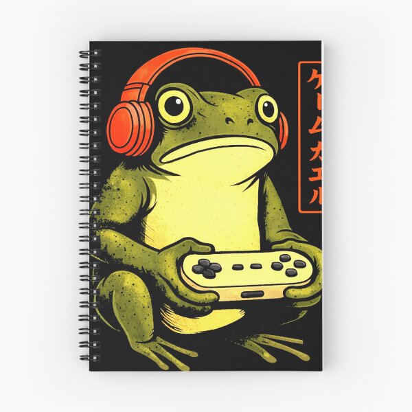 Item preview, Gaming Frog with Headphones Retro Gamer Design Funny Men Boy designed and sold by MiALopezArt.