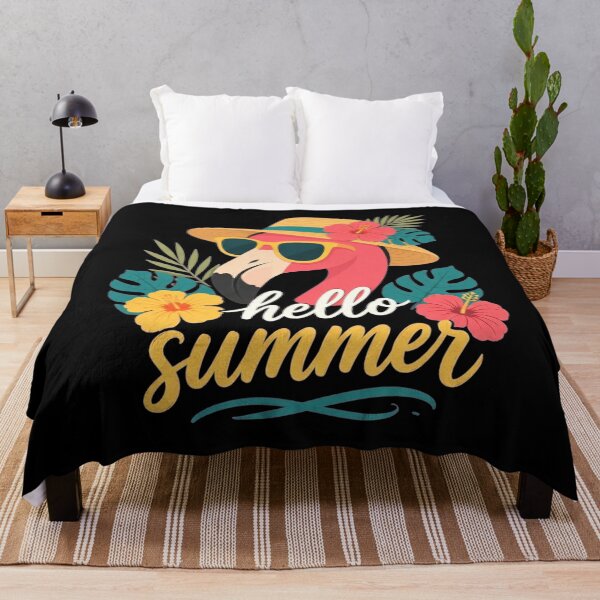 Item preview, Hello Summer Floral Flamingo Tropical Beach Vacation Women designed and sold by clothesy7.