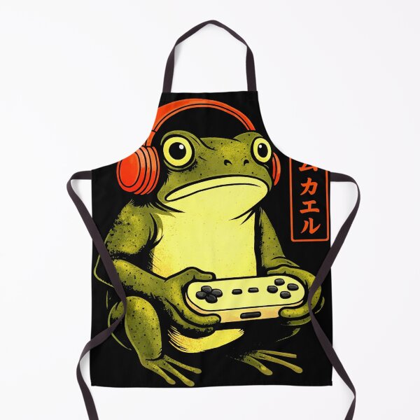 Item preview, Gaming Frog with Headphones Retro Gamer Design Funny Men Boy designed and sold by MiALopezArt.