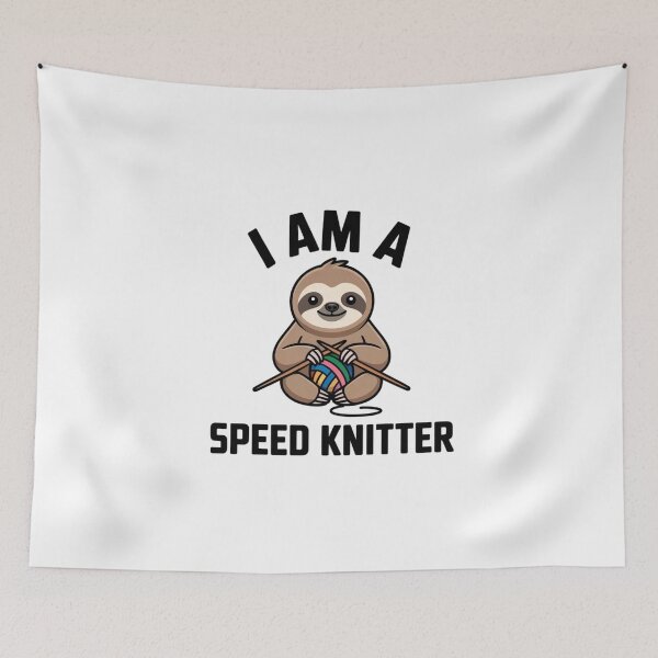 Item preview, Cute Knitting Humor Sloth Crochet Art designed and sold by Mr-wow.