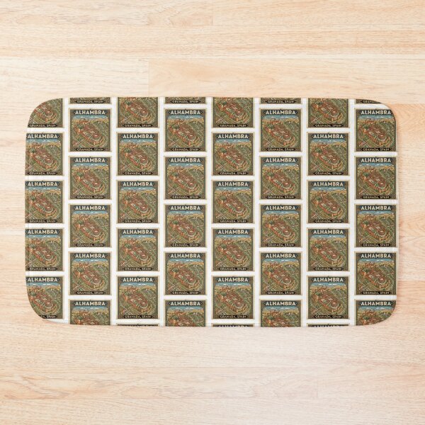 Item preview, Alhambra Map Vintage Granada Travel Art designed and sold by DuckOddity.