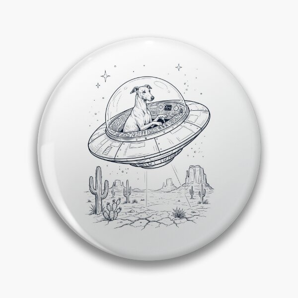 Item preview, Vintage Greyhound Riding UFO Dog Mom Dad Lover designed and sold by DoodleTortle.
