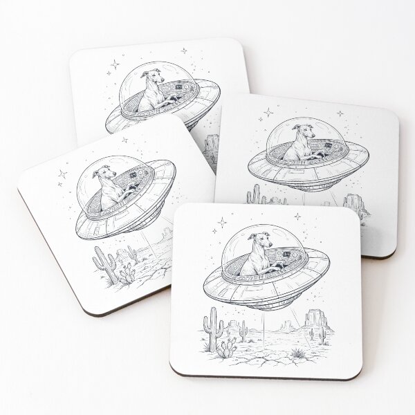 Item preview, Vintage Greyhound Riding UFO Dog Mom Dad Lover designed and sold by DoodleTortle.