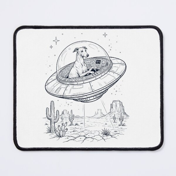 Item preview, Vintage Greyhound Riding UFO Dog Mom Dad Lover designed and sold by DoodleTortle.