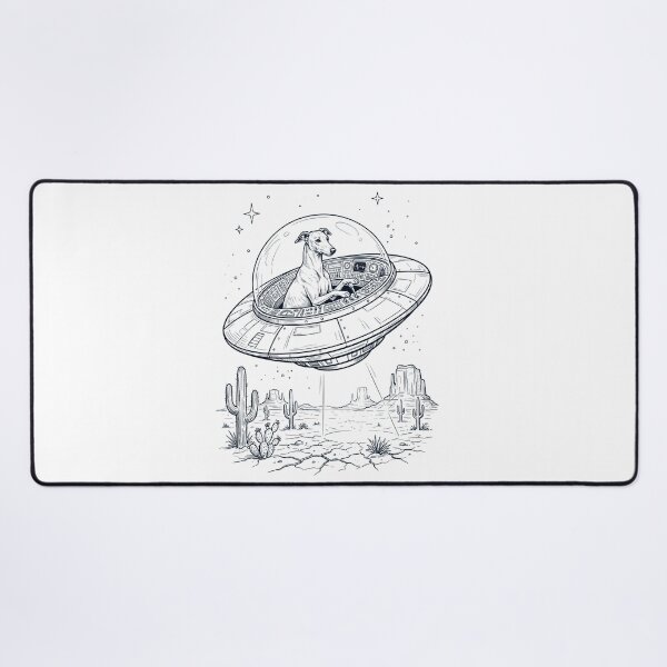 Item preview, Vintage Greyhound Riding UFO Dog Mom Dad Lover designed and sold by DoodleTortle.
