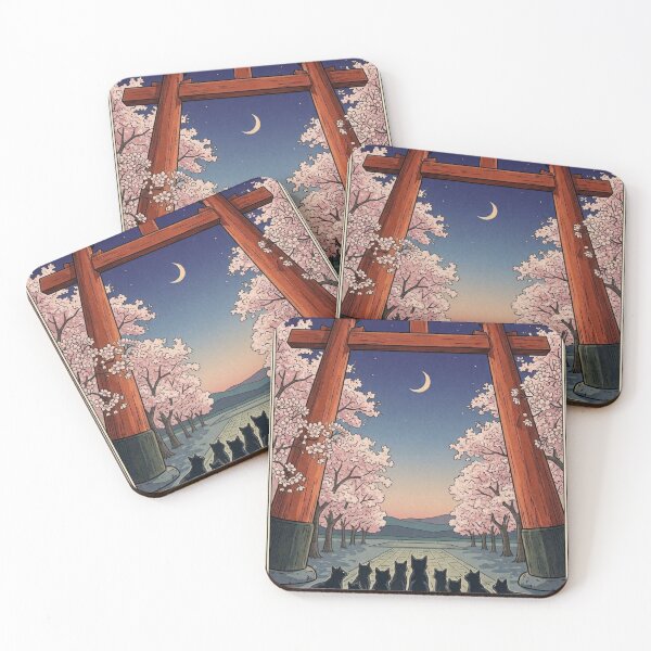 Item preview, The Midnight Gathering of Black Cats at Shinto Shrine designed and sold by Komatoya.