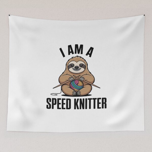 Item preview, Speed Knitter Funny Yarn Lover T-Shirt Decal designed and sold by Mr-wow.