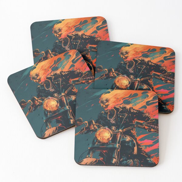 Item preview, Flaming Skull Rider  designed and sold by AnimeArsenalPrints.