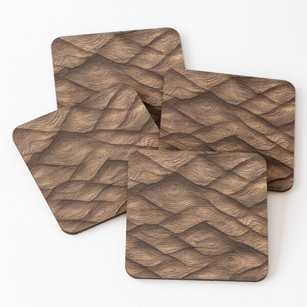 Item preview, Organic Wavy Wood Grain Texture Pattern Print designed and sold by NicolasGlowArt.