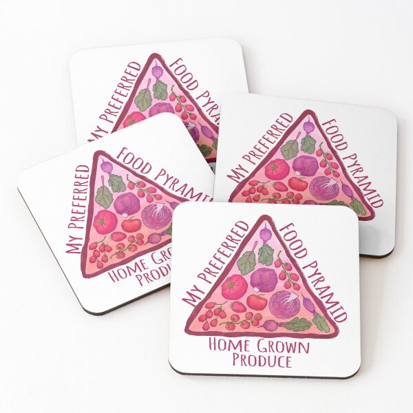 Item preview, Red Food Pyramid, homegrown produce diet, food triangle designed and sold by EmmaSB-Designs.