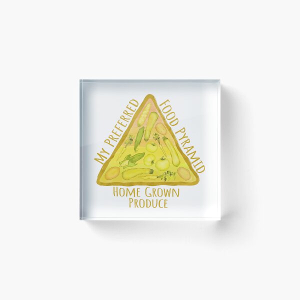 Item preview, Yellow food Pyramid, gardener lifestyle, vegetable diet designed and sold by EmmaSB-Designs.