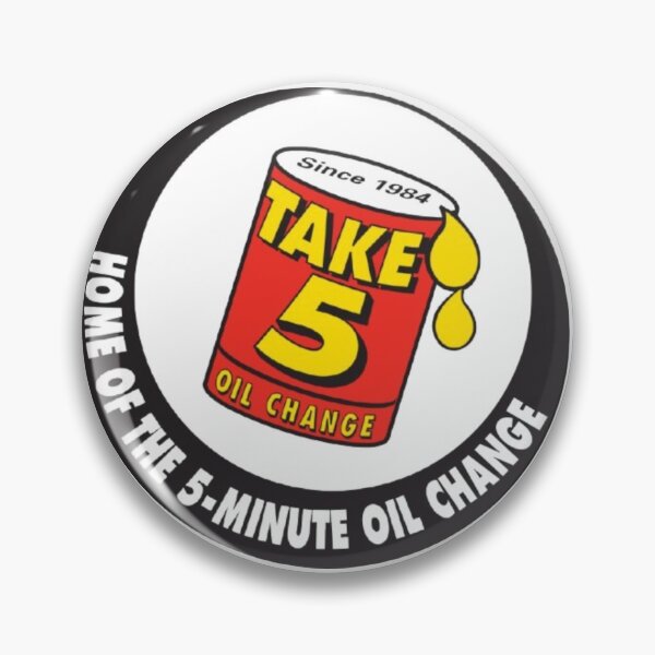 Item preview, take 5 oil change logo designed and sold by PilotandPlane.