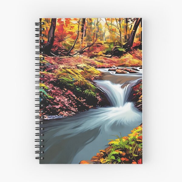 Aperçu de l'œuvre Ruisseau forestier en couleur créée et vendue par tomorrowsart.