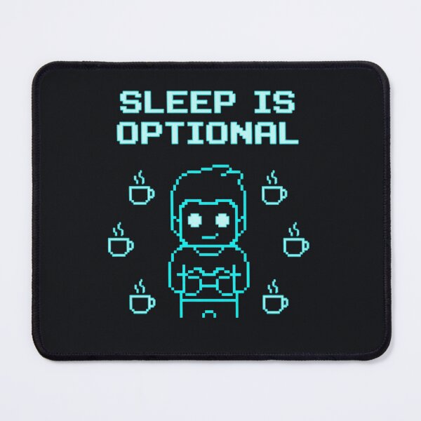 Item preview, Sleep Is Optional Pixel Gamer – Retro Coffee & Insomnia Meme designed and sold by ChaosNest.