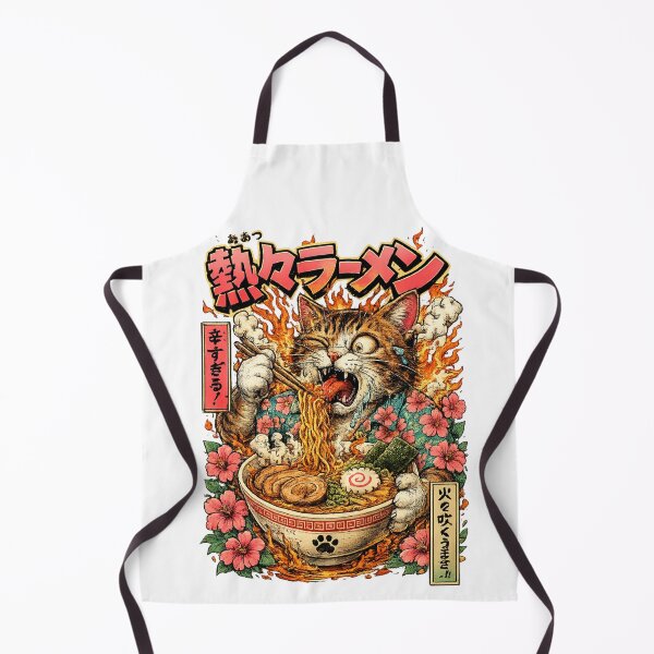 Item preview, Inferno Ramen Cat – Japanese Kawaii Retro Anime Design designed and sold by PrintsCreativ.
