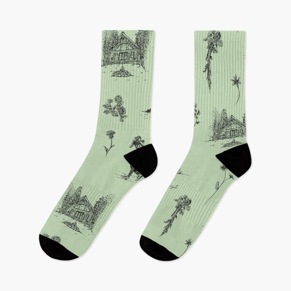 Item preview, green Sophie Wedding Socks designed and sold by Holden Meier.