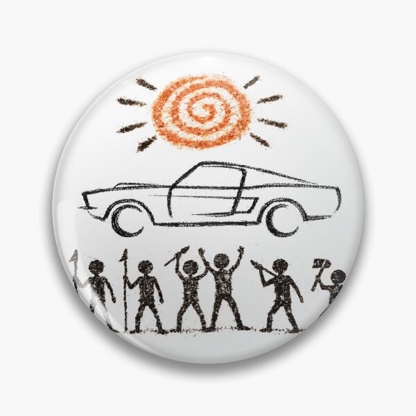 Item preview, Muscle Car Devotion: Ancestral Naive Cave Art Illustration designed and sold by EdGraphy.