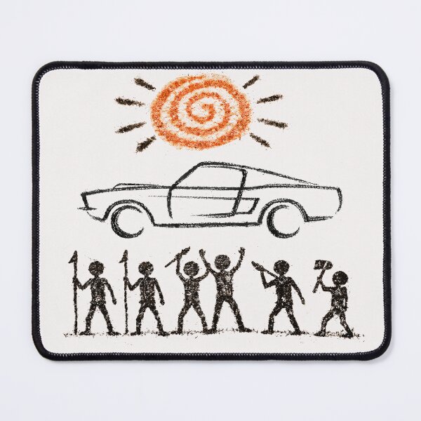 Item preview, Muscle Car Devotion: Ancestral Naive Cave Art Illustration designed and sold by EdGraphy.