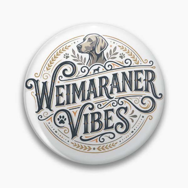 Item preview, Weimaraner Vibes Typographical Design designed and sold by bluweim.