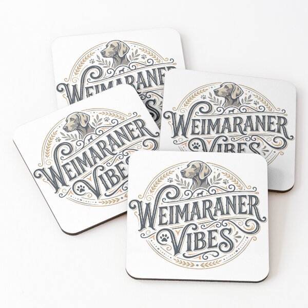Item preview, Weimaraner Vibes Typographical Design designed and sold by bluweim.