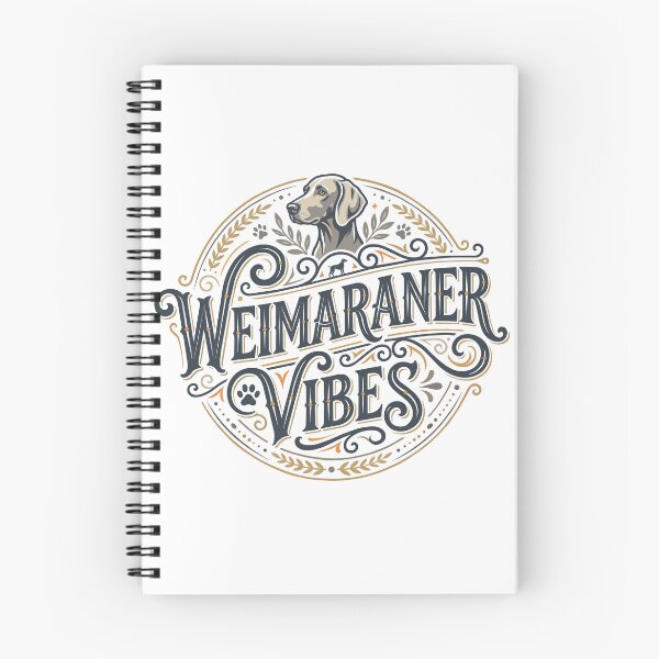 Item preview, Weimaraner Vibes Typographical Design designed and sold by bluweim.