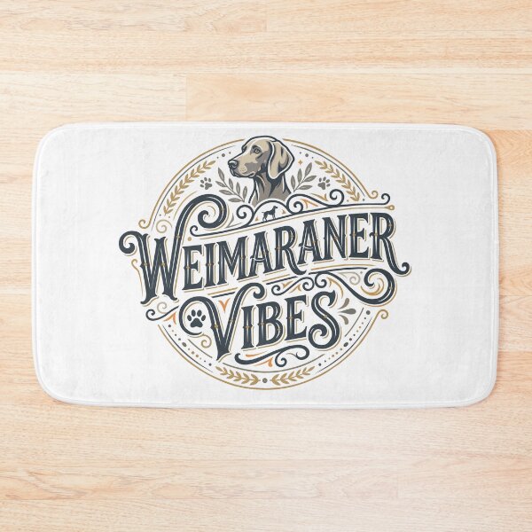 Item preview, Weimaraner Vibes Typographical Design designed and sold by bluweim.