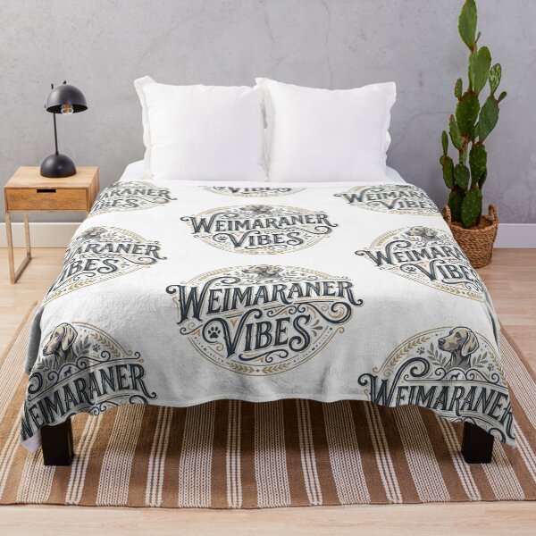 Item preview, Weimaraner Vibes Typographical Design designed and sold by bluweim.
