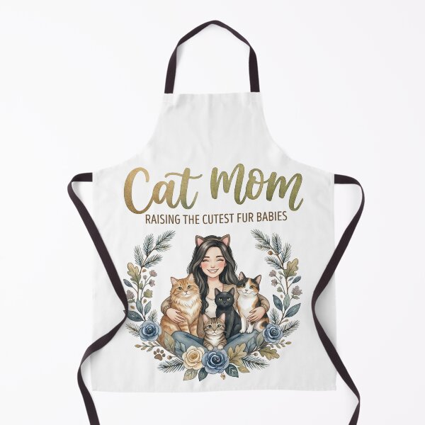 Item preview, Cat Mom PNG Design | Raising the Cutest Fur Babies | Watercolor Boho Cat Mom Art designed and sold by CUTE & FUN CREATIONS.